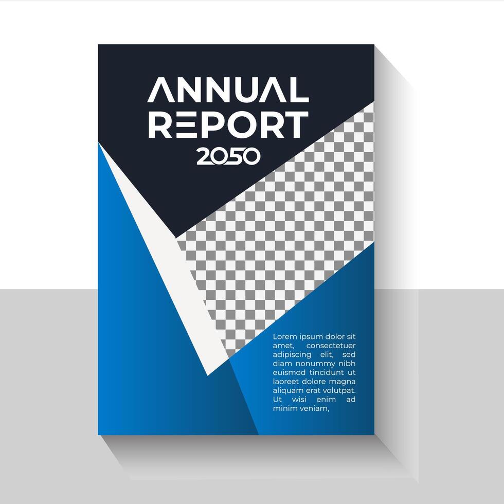 Medical annual report cover design vector