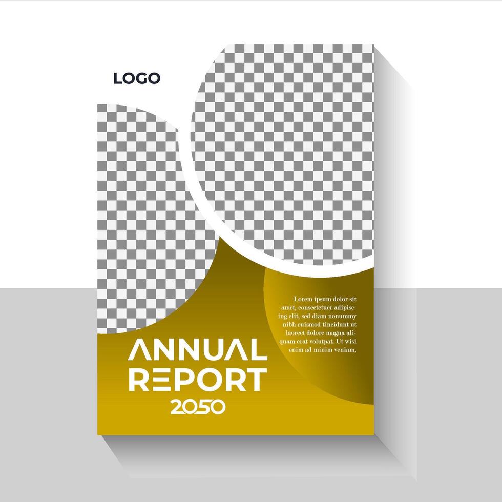 Luxury annual report cover design vector