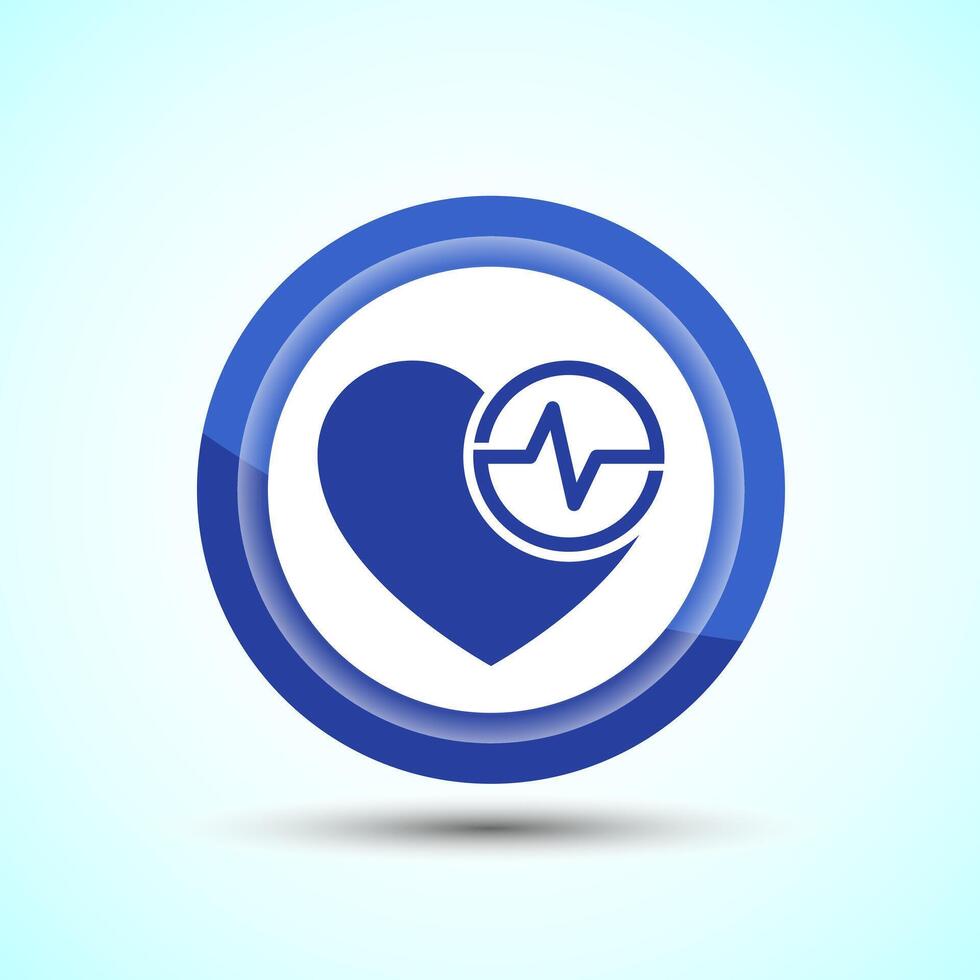 Heartbeat pulse Icon Design vector
