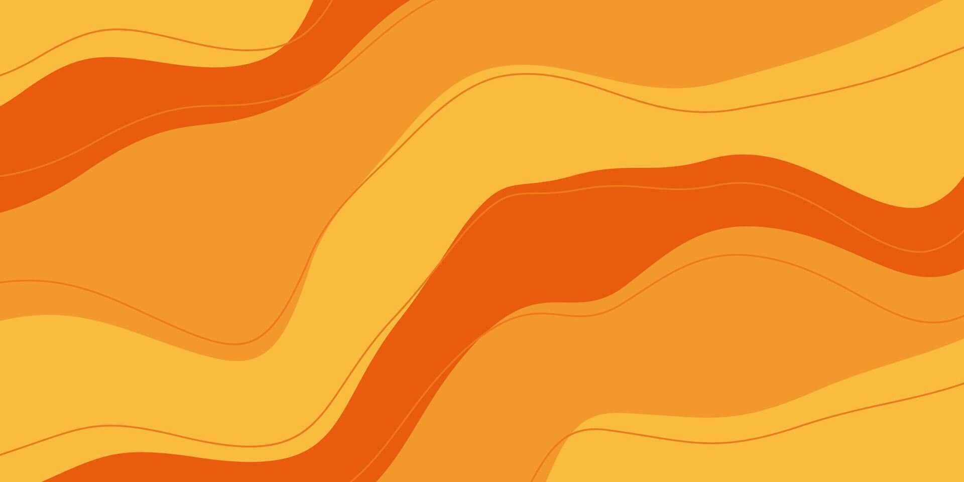 Abstract orange wave background. Trendy design for banner, poster, web. vector