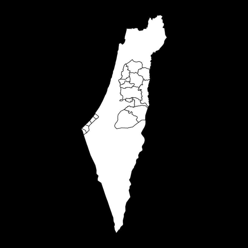 Palestine map with administrative divisions. illustration. vector