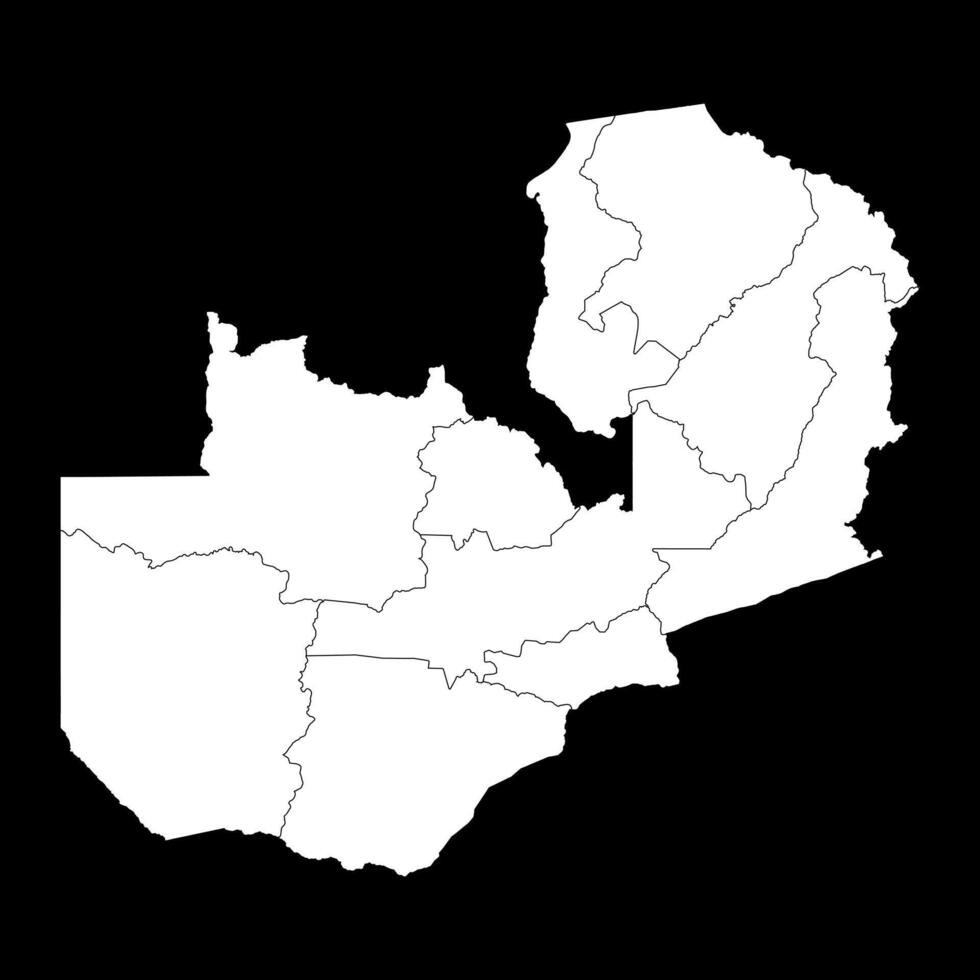 Zambia map with administrative divisions. illustration. vector