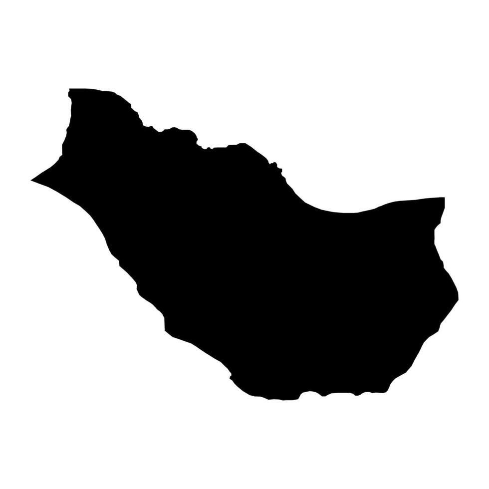 Parish of Saint Anthony map, administrative division of Montserrat. illustration. vector