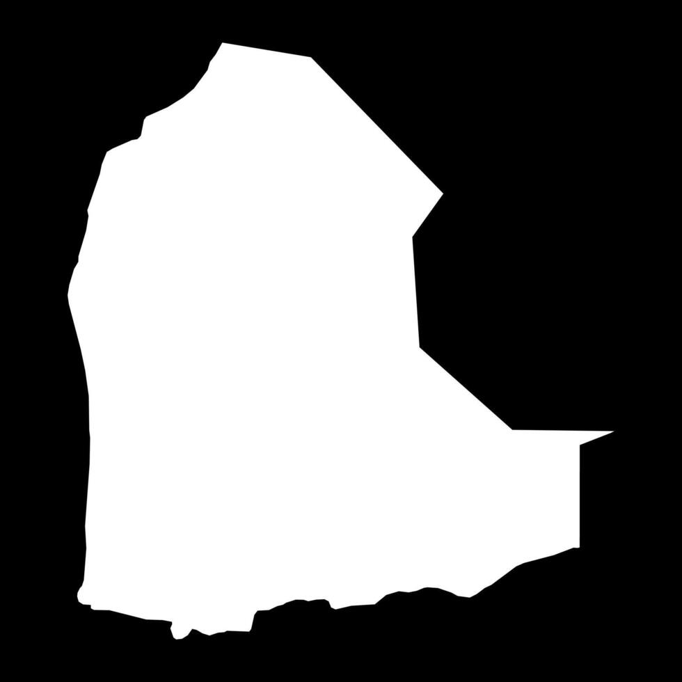 Dikhil region map, administrative division of Djibouti. illustration. vector