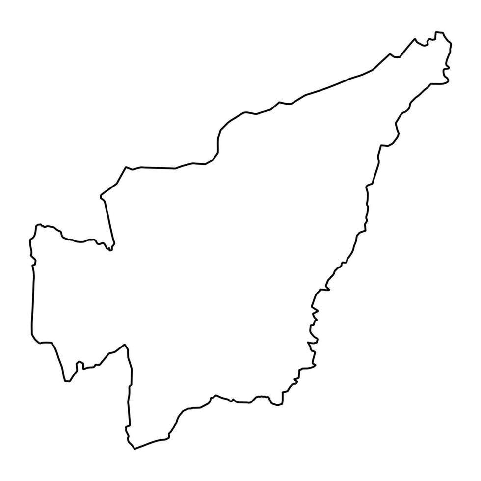 Dera Ismail Khan district map, administrative division of Pakistan. illustration. vector