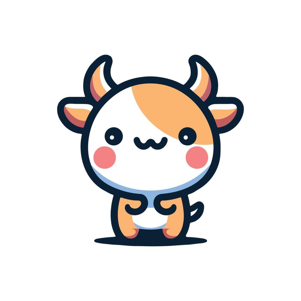 Adorable Cow Mascot Design vector