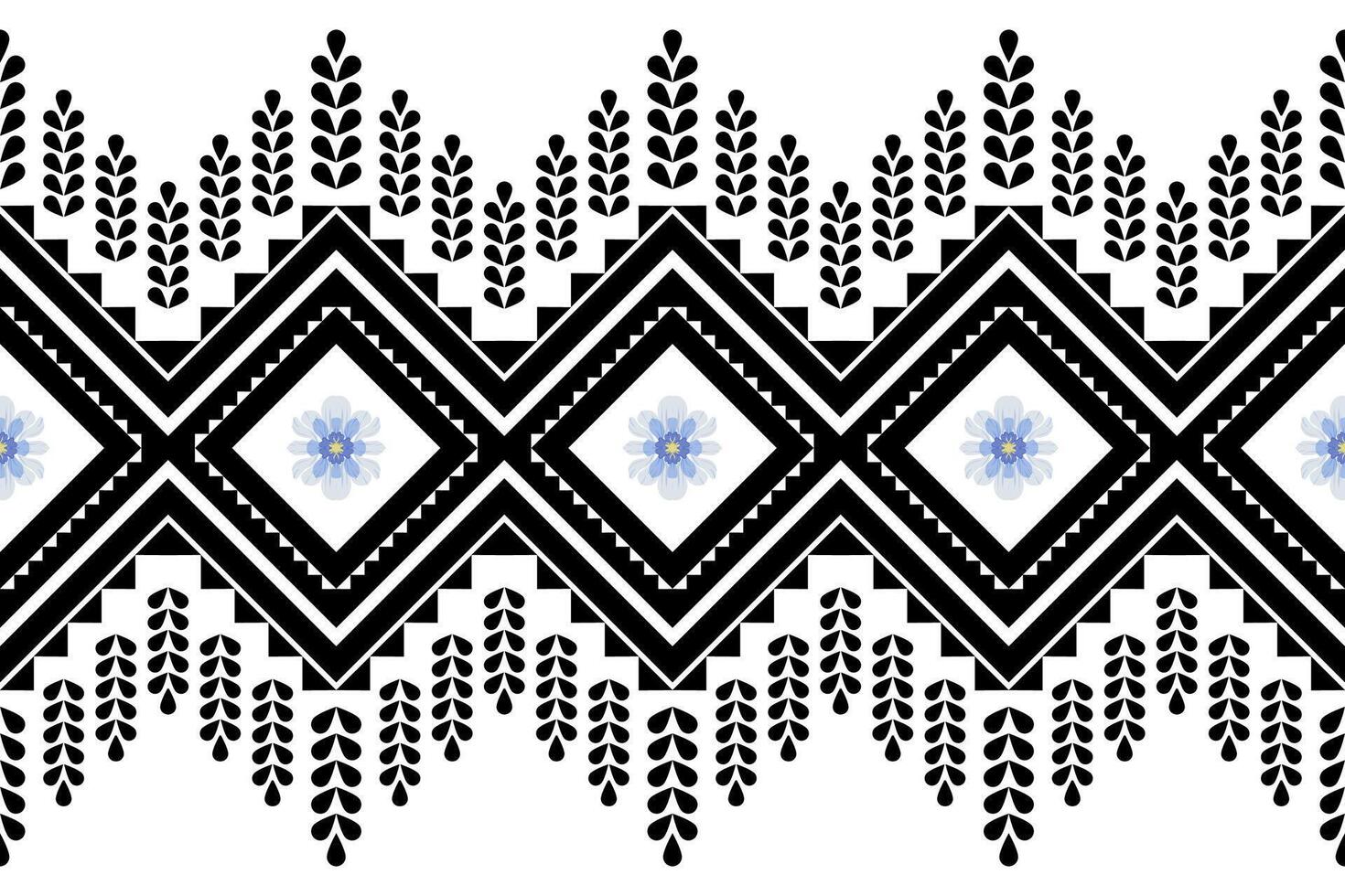 Geometric ethnic pattern traditional Design for background,carpet,wallpaper,clothing,wrapping,Batik,fabric,sarong, illustration embroidery style. vector