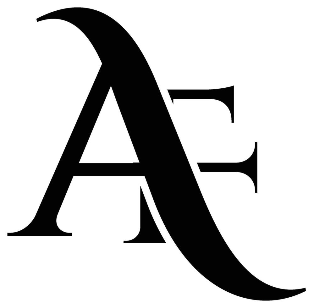 a black letter on a white background vector