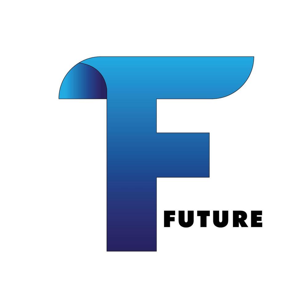 a blue and black F logo vector