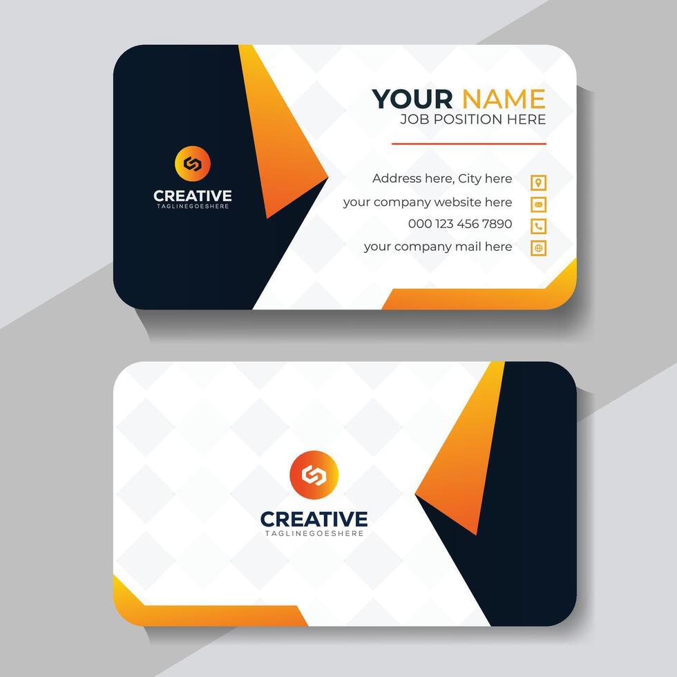 Free clean style modern business card template vector
