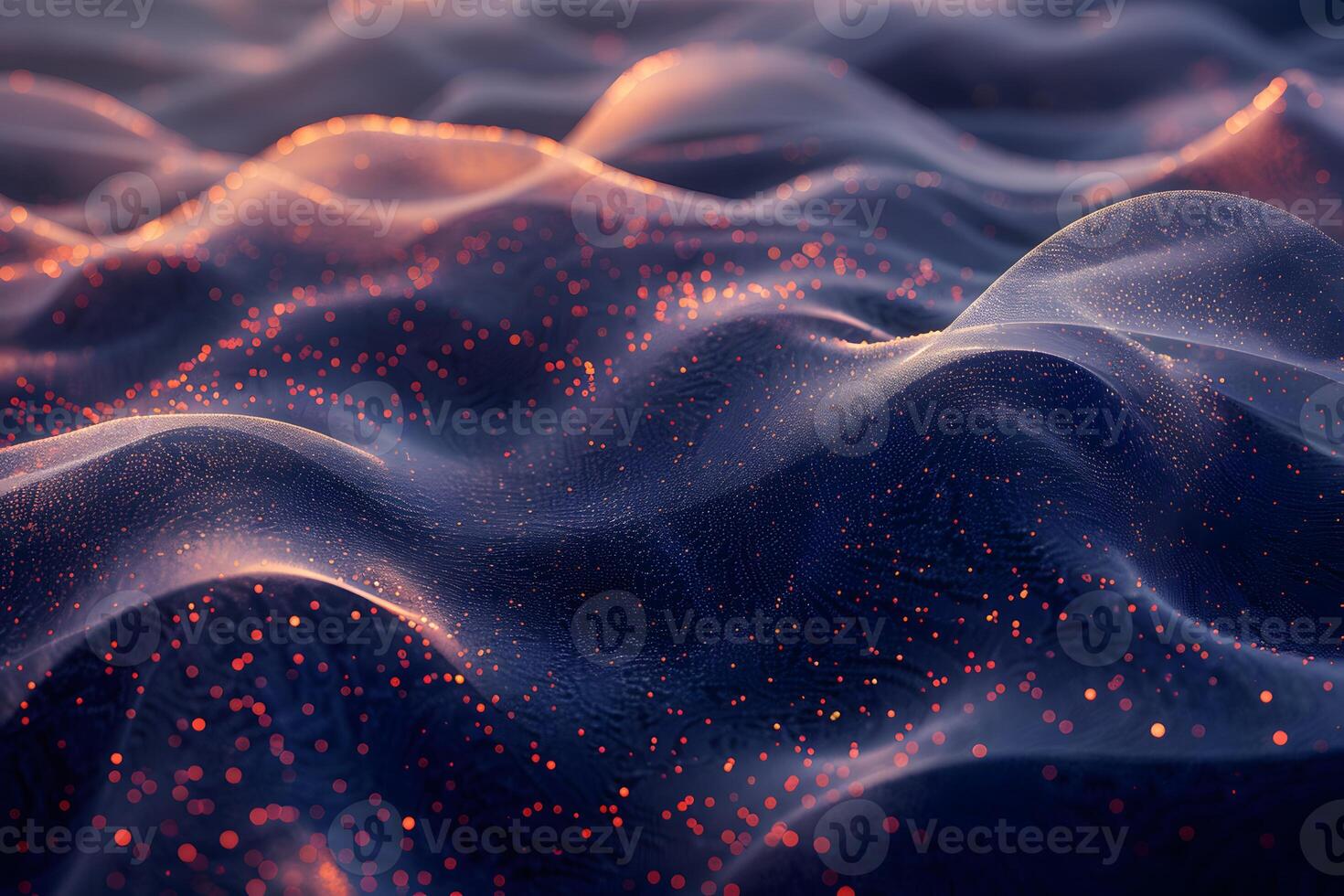 Abstract Digital Waves with Glowing Particles - Modern Technology Background Design for Posters, Cards, and Digital Art photo