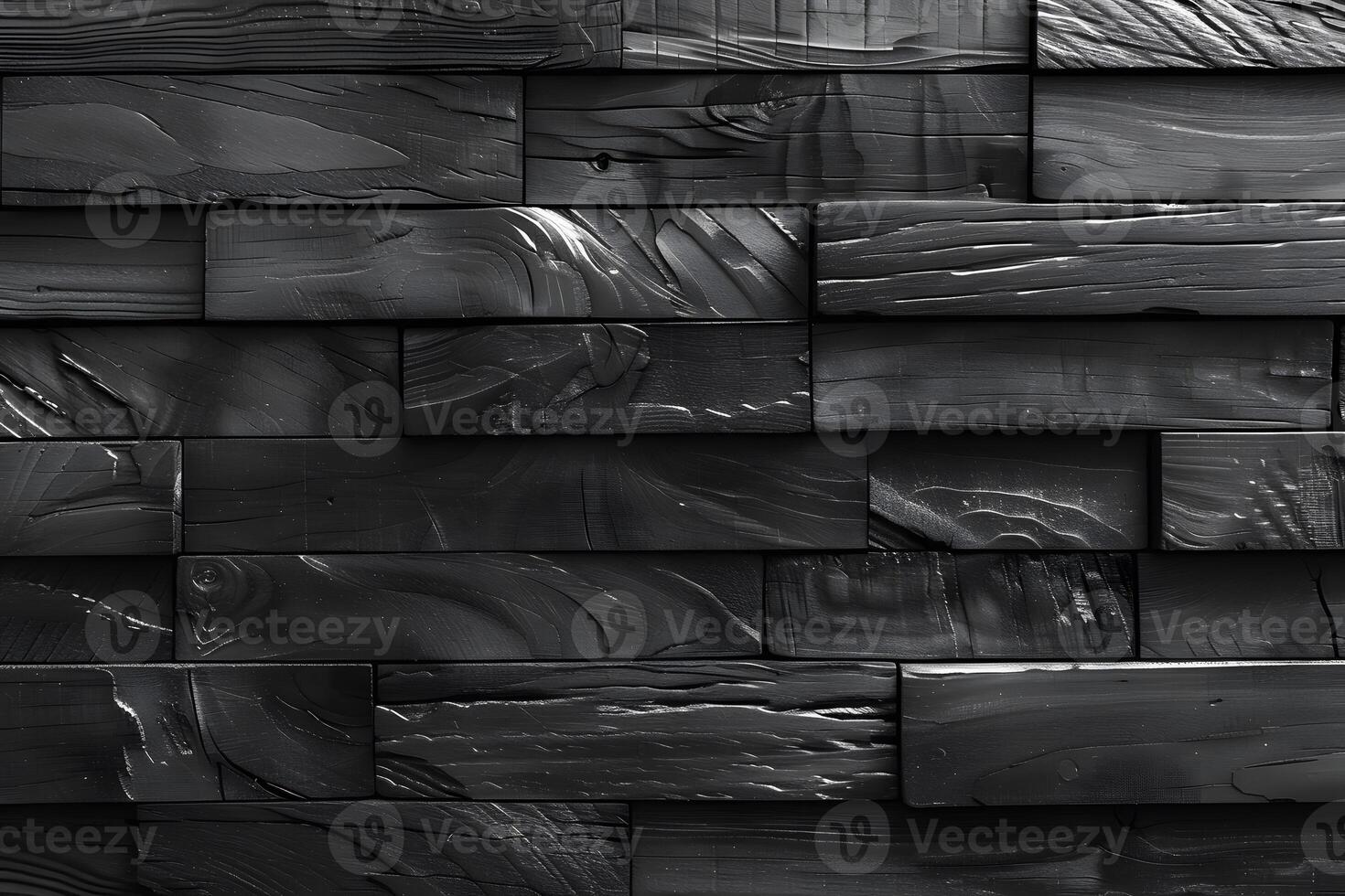 Rustic Charred Wood Plank Wall Texture for Interior Design and Print Materials photo