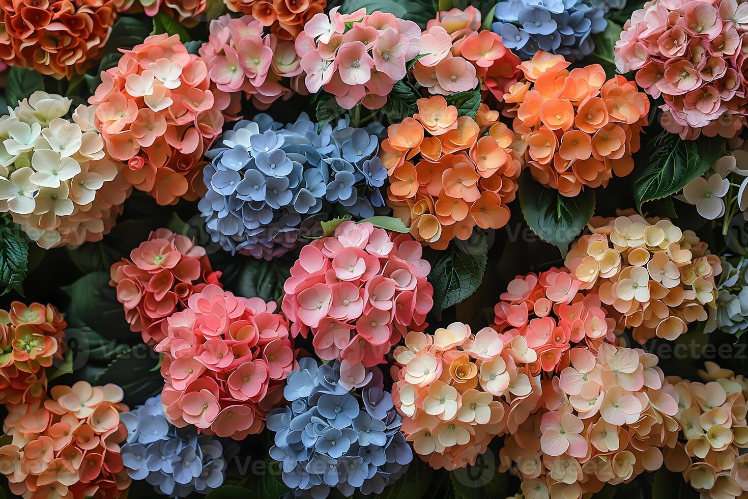 Vibrant Spring Hydrangea Blossoms for Floral Design and Decoration Projects photo