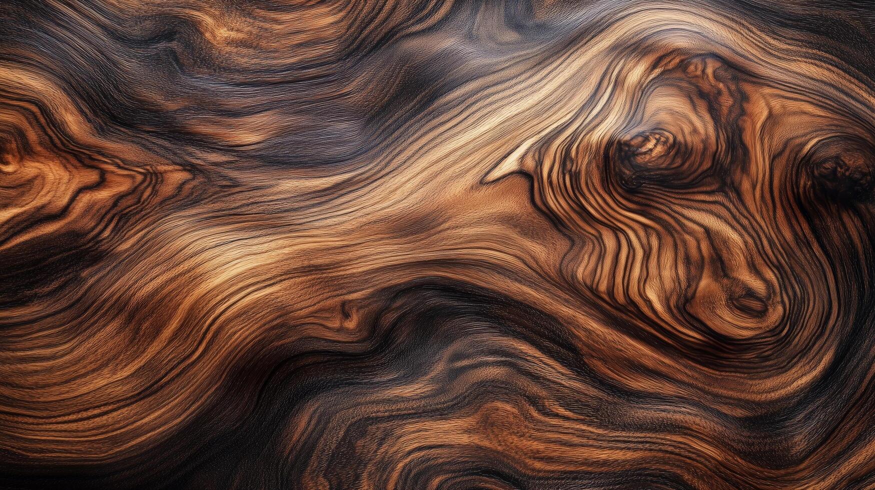 A piece of wood with a very intricate and detailed grain pattern. The wood appears to be aged and has a warm, earthy tone. The texture of the wood is rough and uneven, with many small knots and ridges photo