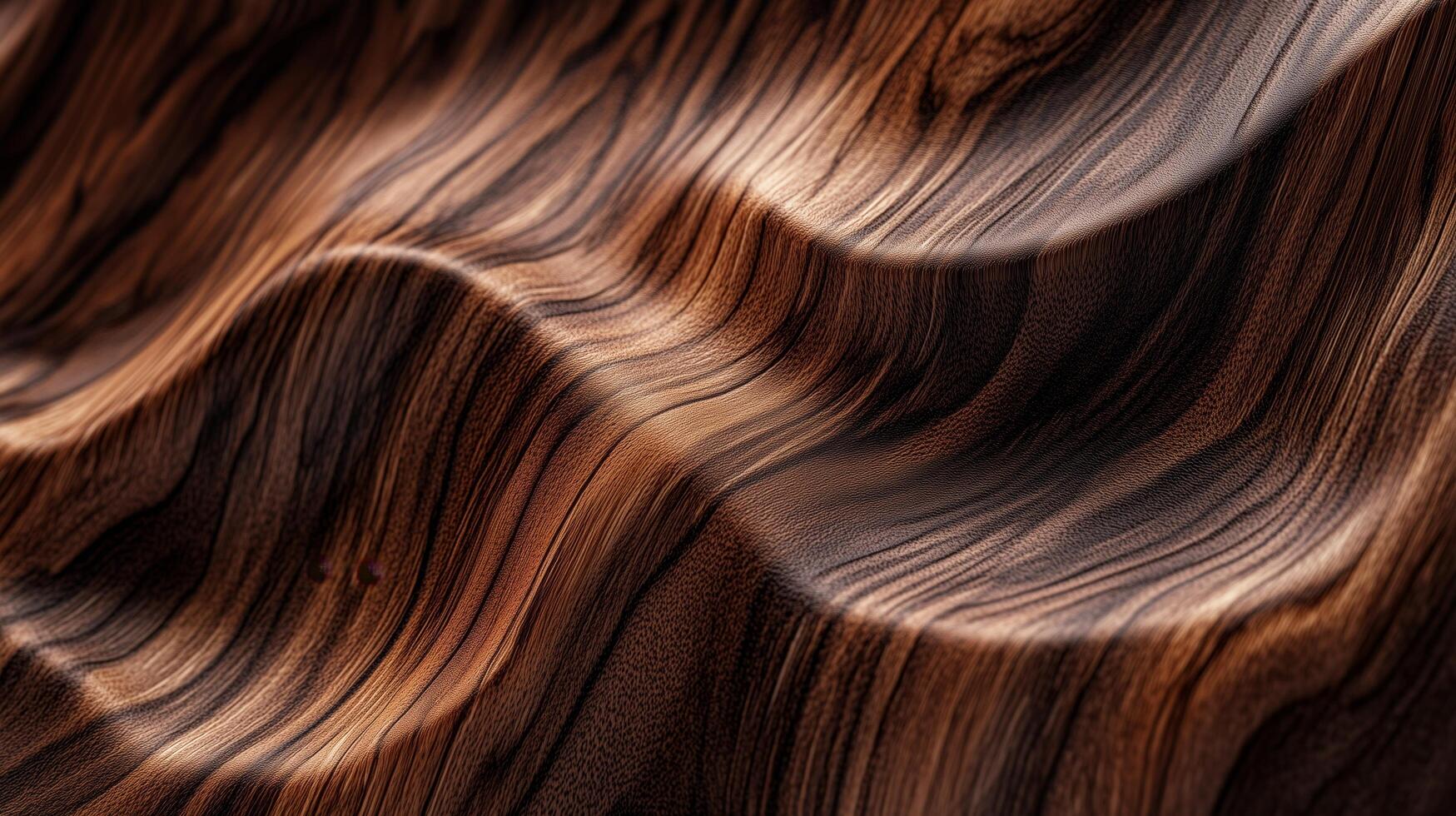 A piece of wood with a very intricate and detailed grain pattern. The wood appears to be aged and has a warm, earthy tone. The texture of the wood is rough and uneven, with many small knots and ridges photo