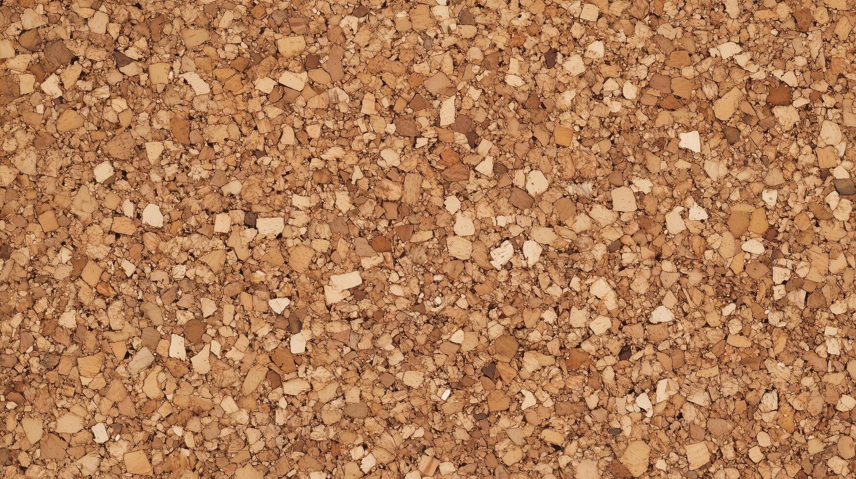 A close up of a tan colored surface with many small pieces of material. photo