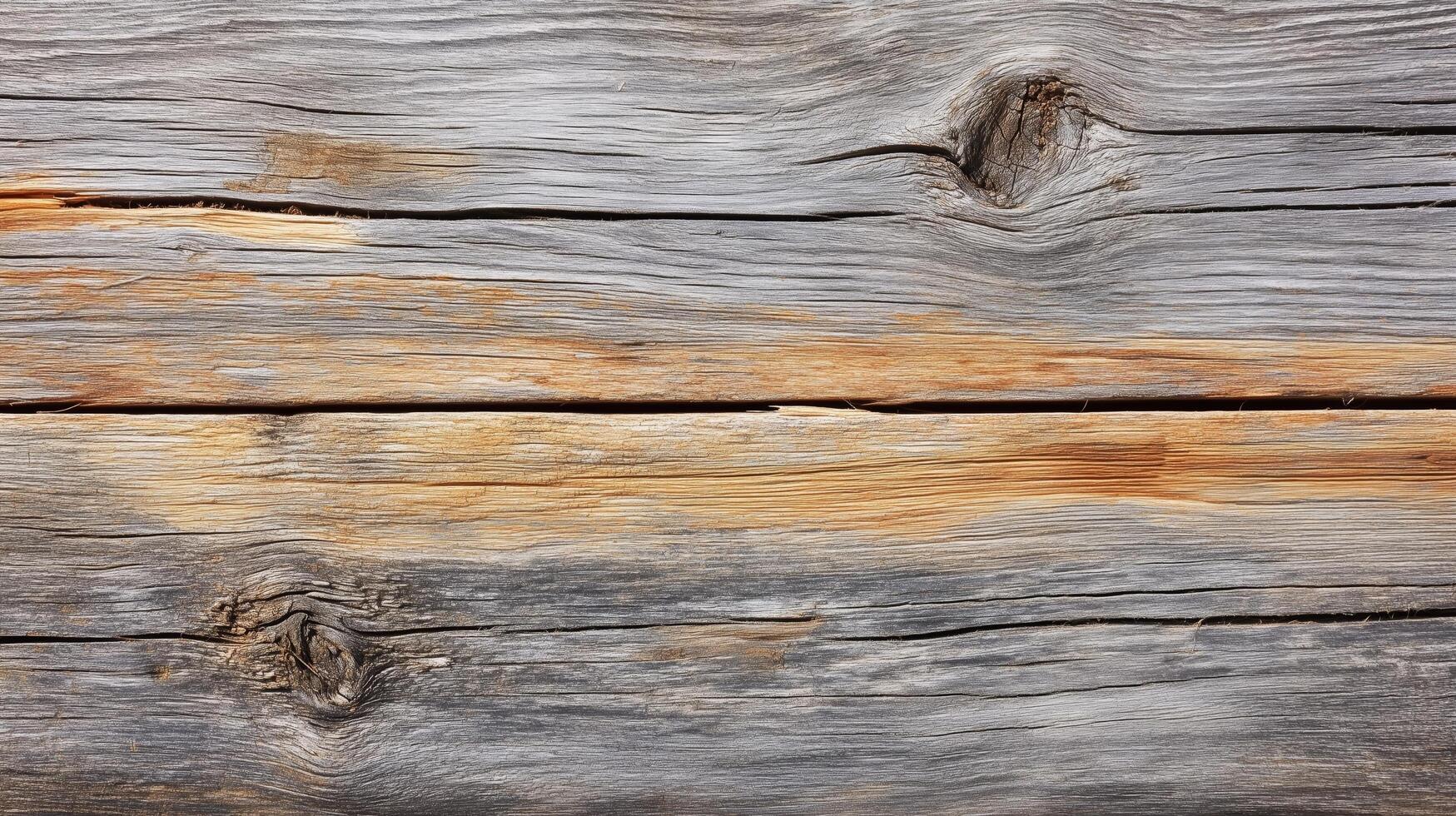 A wooden surface with a grainy texture. The wood appears to be old and weathered, giving it a rustic and natural feel. The grain of the wood is visible photo