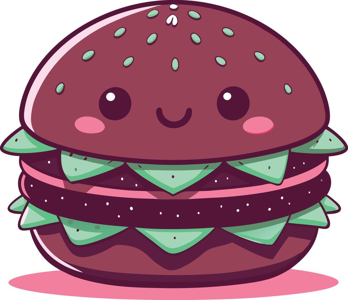 Double decker hamburger vector