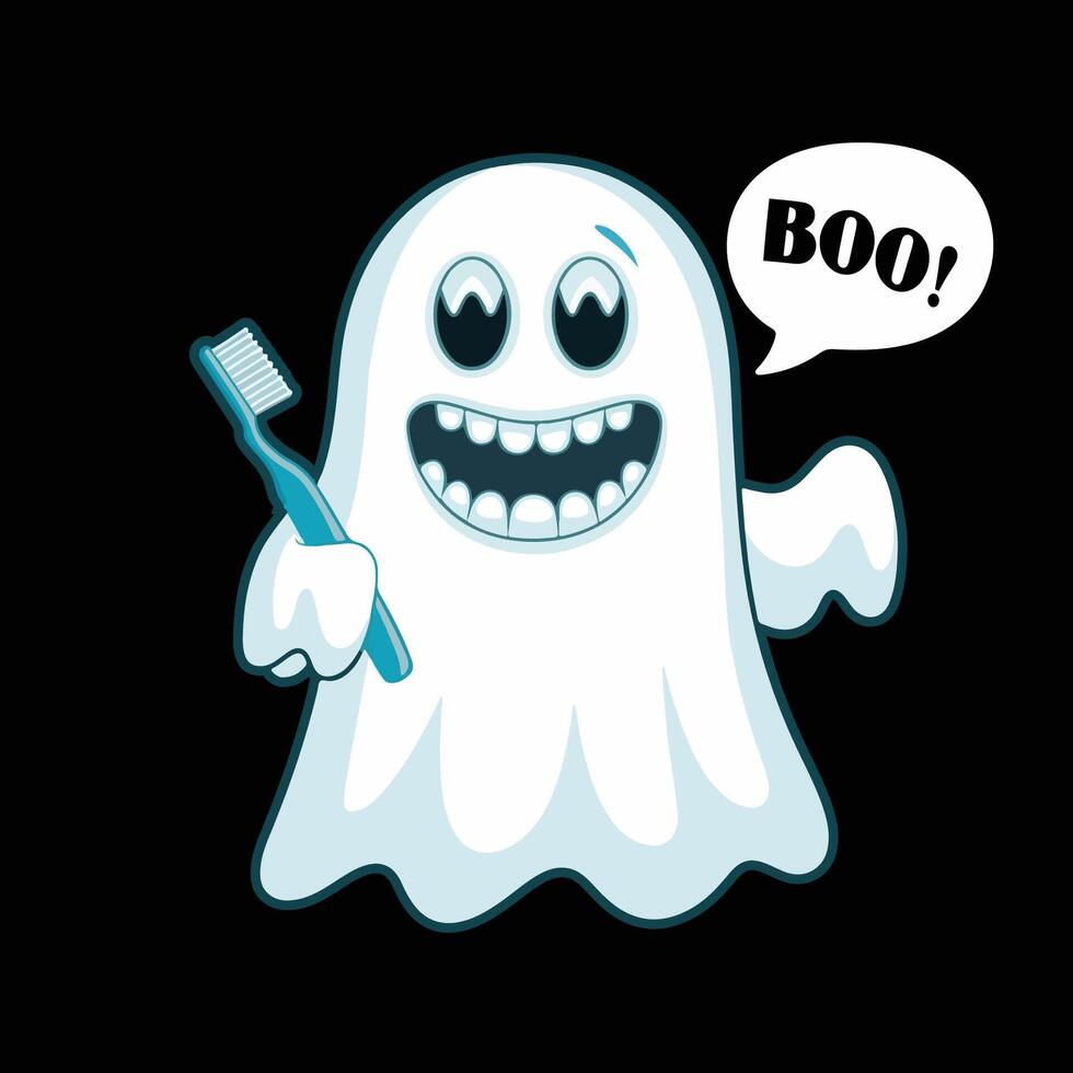 cute halloween ghost sticker vector