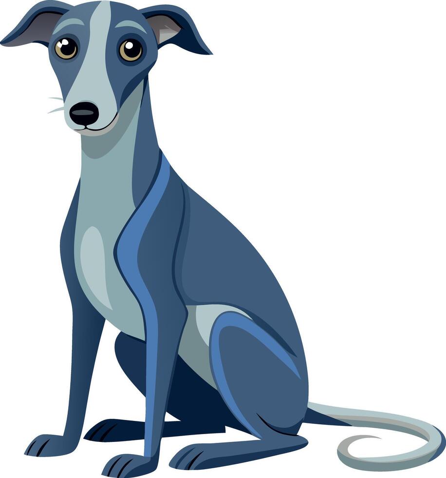 A blue and white dog is sitting on a white background vector