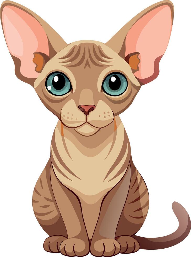 A cat with blue eyes is sitting on a white background vector