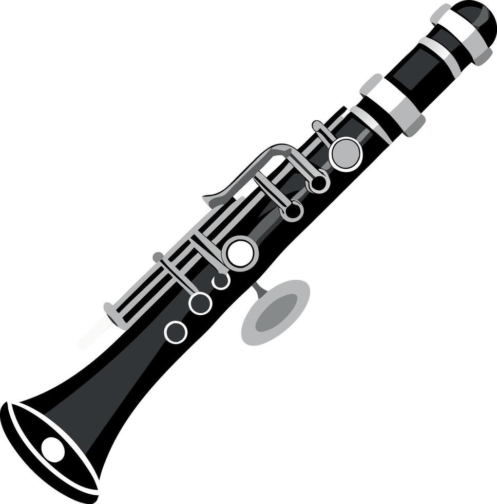 A black and white drawing of a black and white musical instrument vector