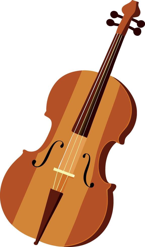 A wooden violin with a brown stripe on it vector