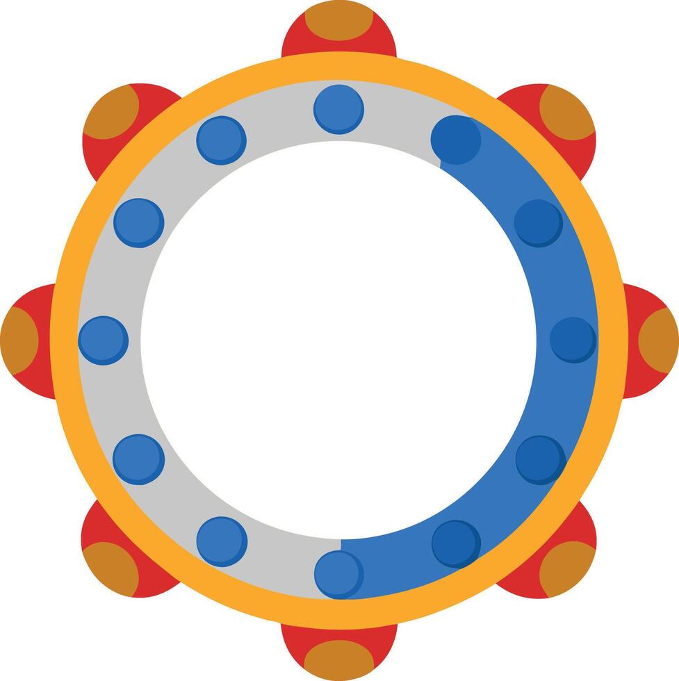 A colorful circle with blue and red dots vector