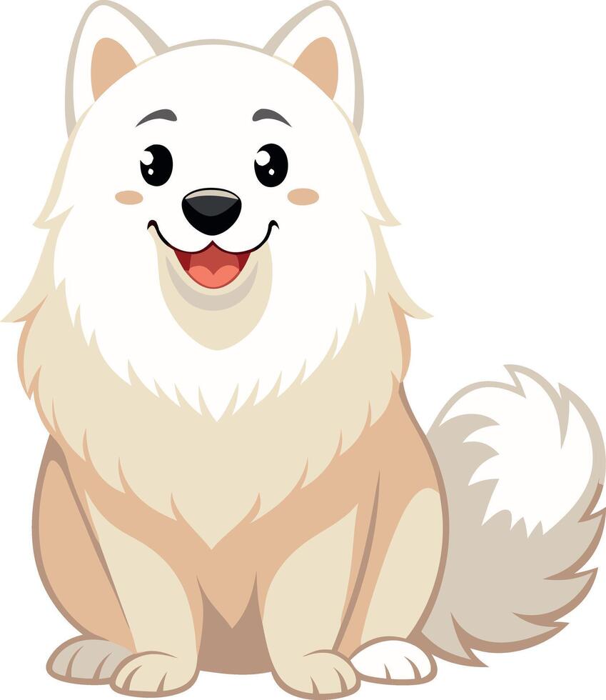 A cartoon dog with a big smile on its face vector