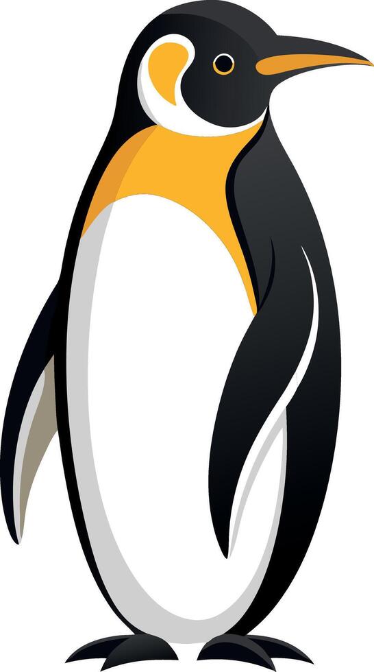 A penguin standing on a white background vector