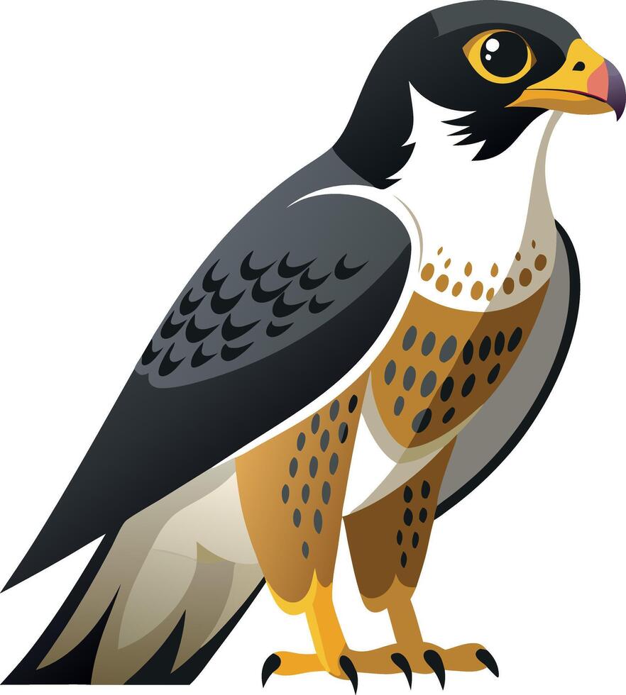 A cartoon bird with a yellow beak and orange legs vector