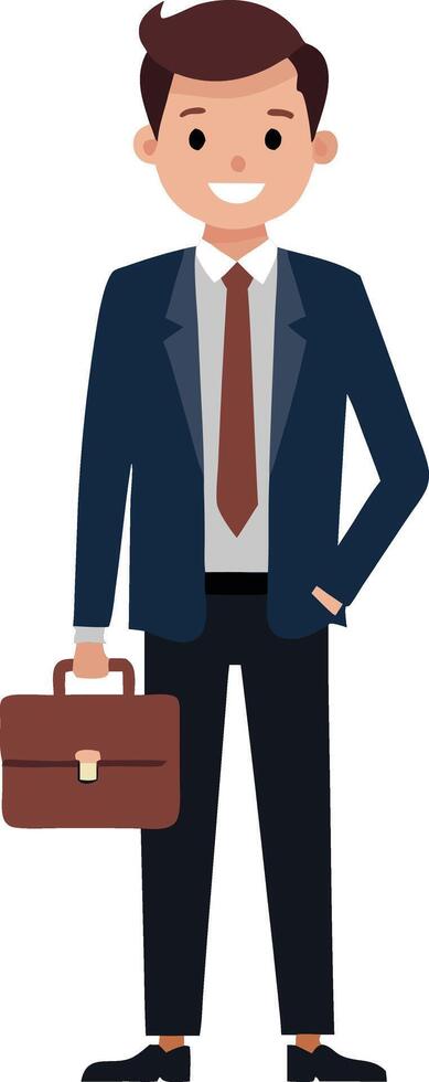 A man in a suit and tie is holding a briefcase vector