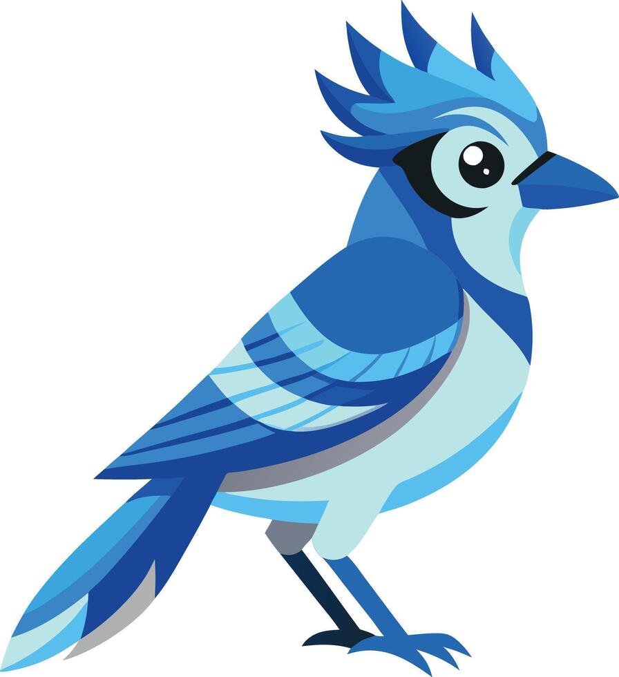 A blue bird with a white head and a black beak vector