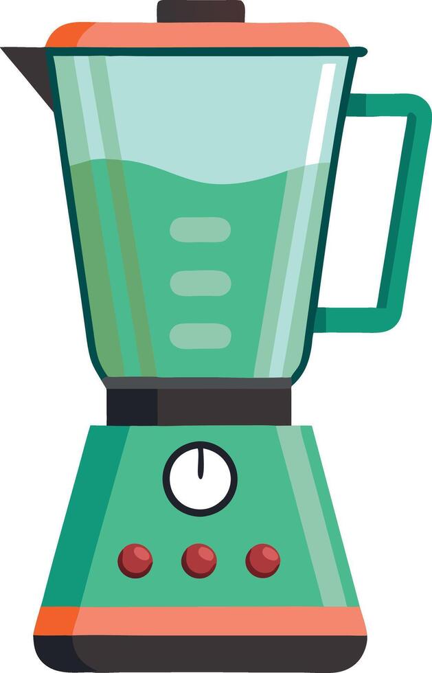 A green blender with a white background vector