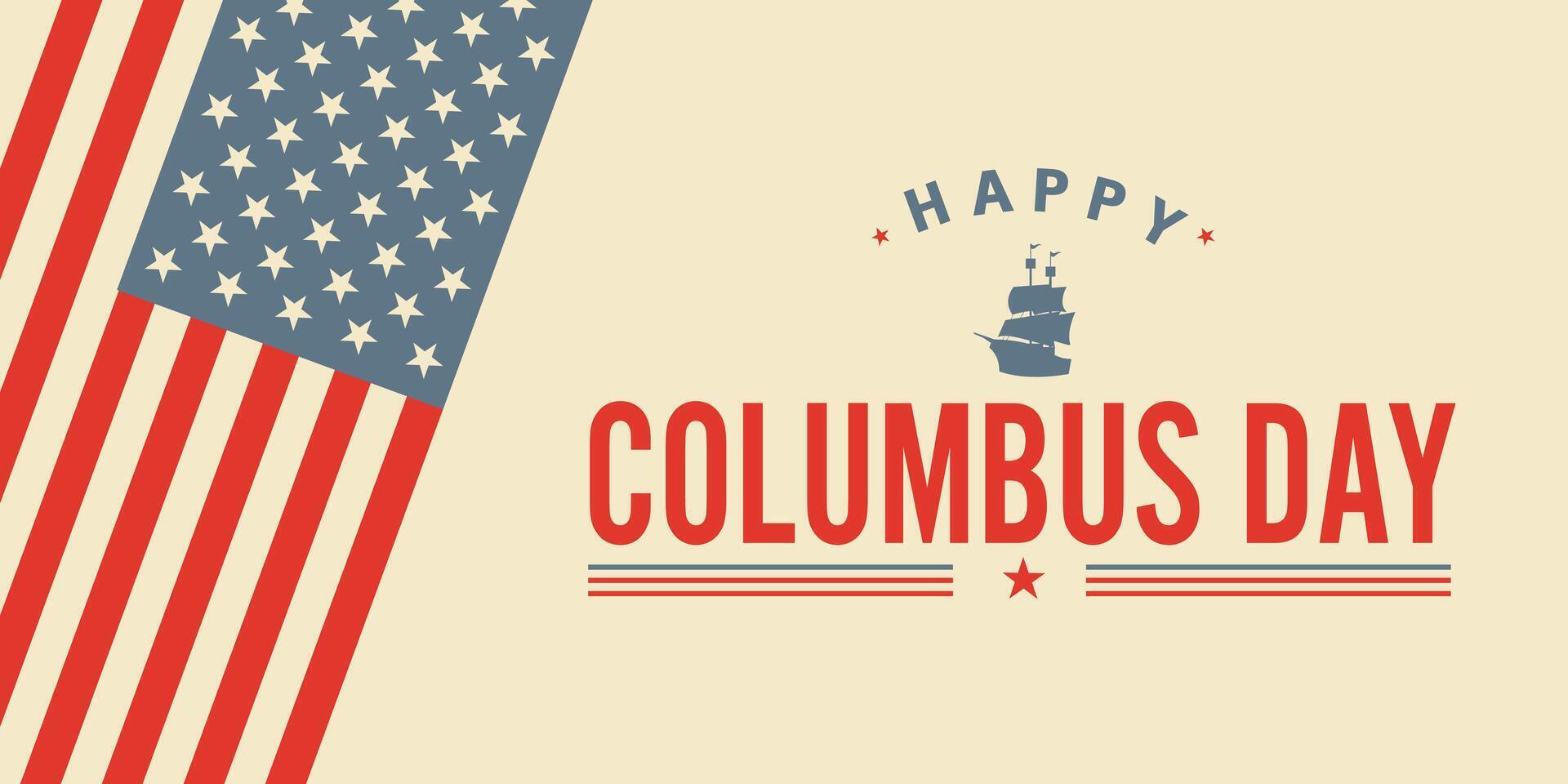 Happy Columbus Day illustration background vector