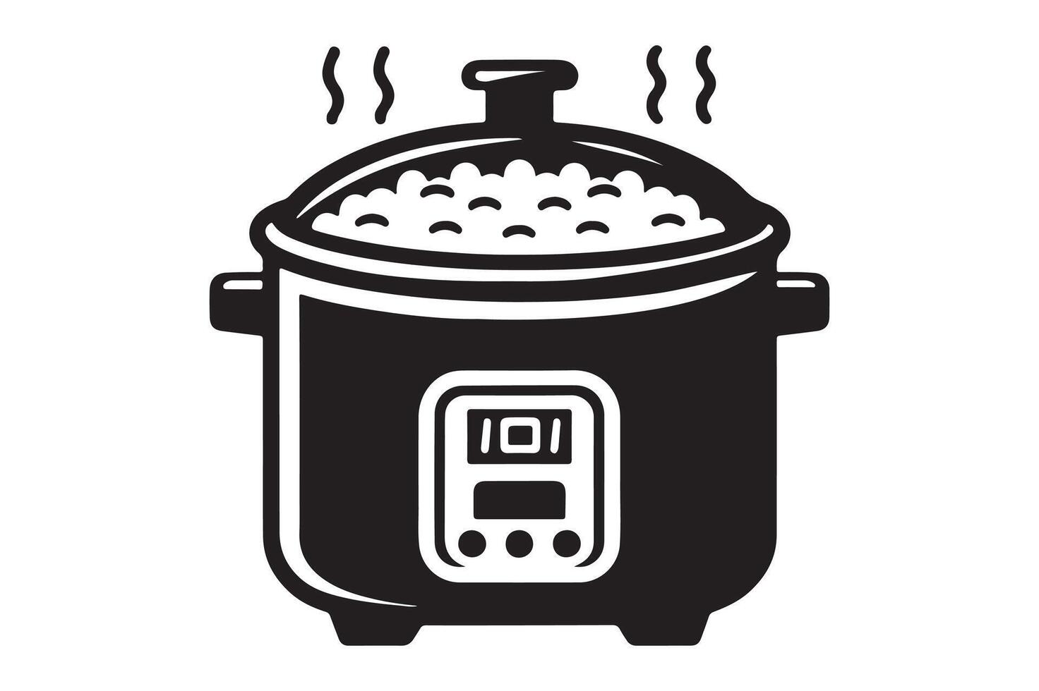 Minimalist Rice Cooker Illustration vector