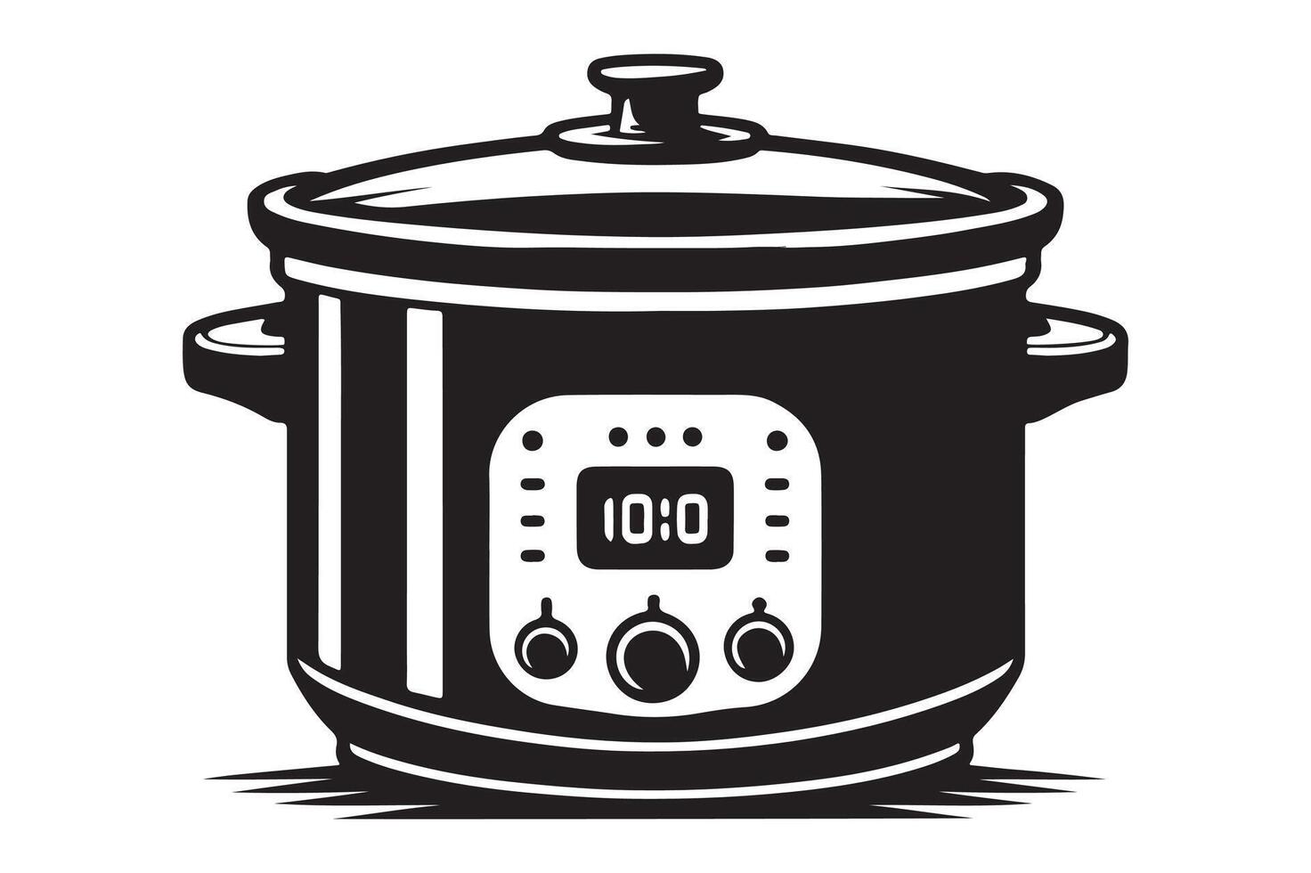 Rice Cooker Graphic Silhouette Image vector