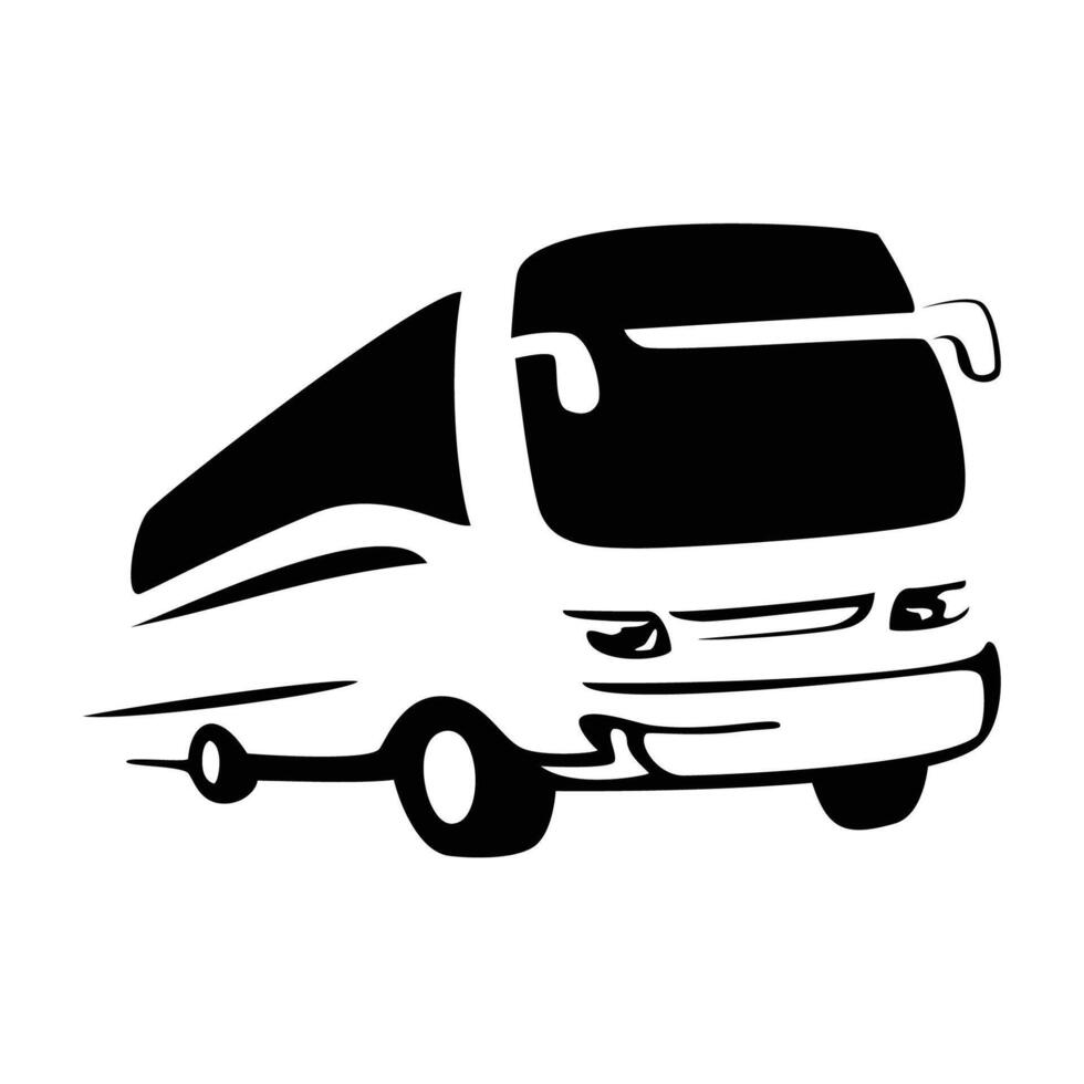 bus silhouette design. travel transportation sign and symbol. vector