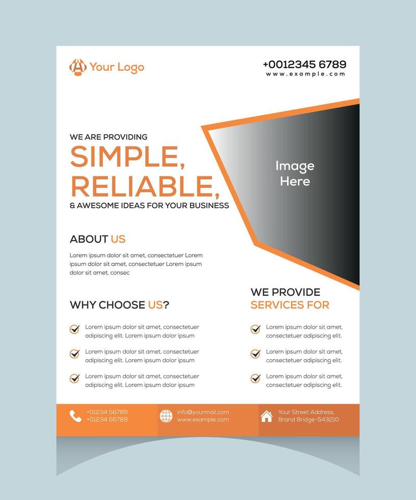 Creative and Professional Corporate Business Flyer Template Design 12 vector