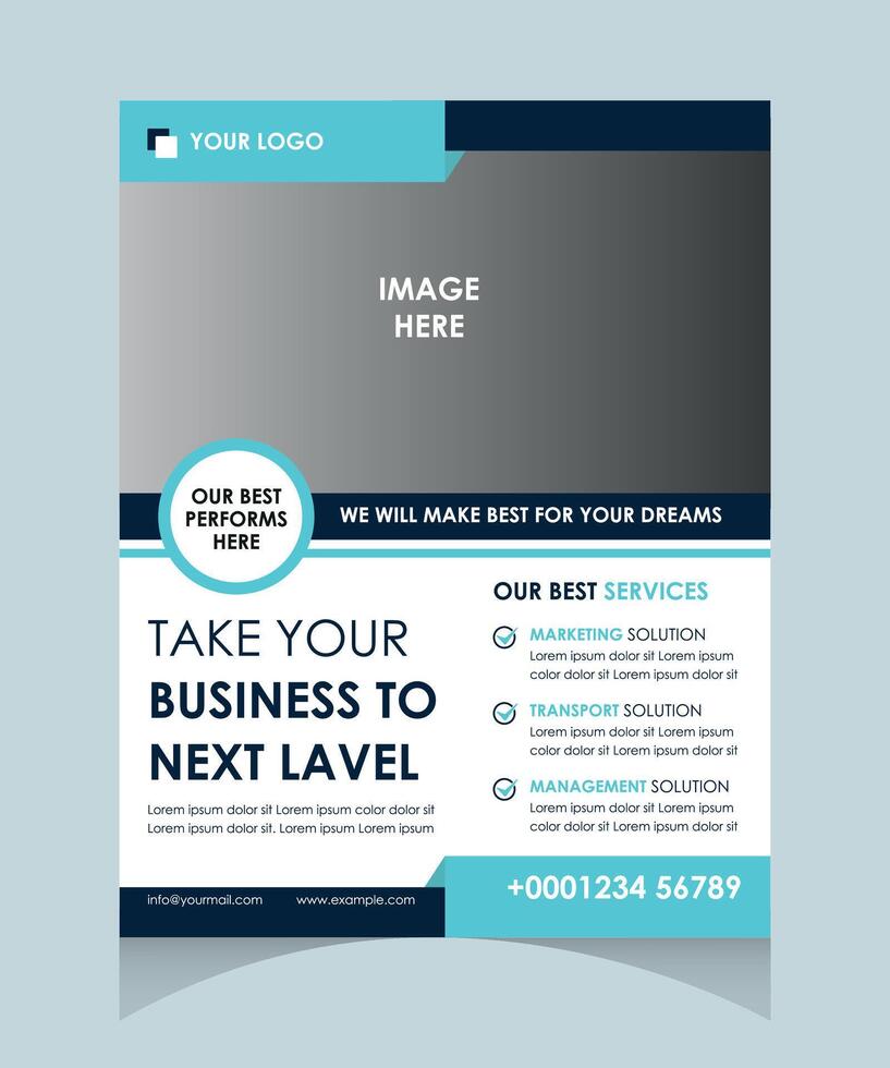 Best Rated Professional and Corporate Flyer Design Template Leaflet Cover 27 vector