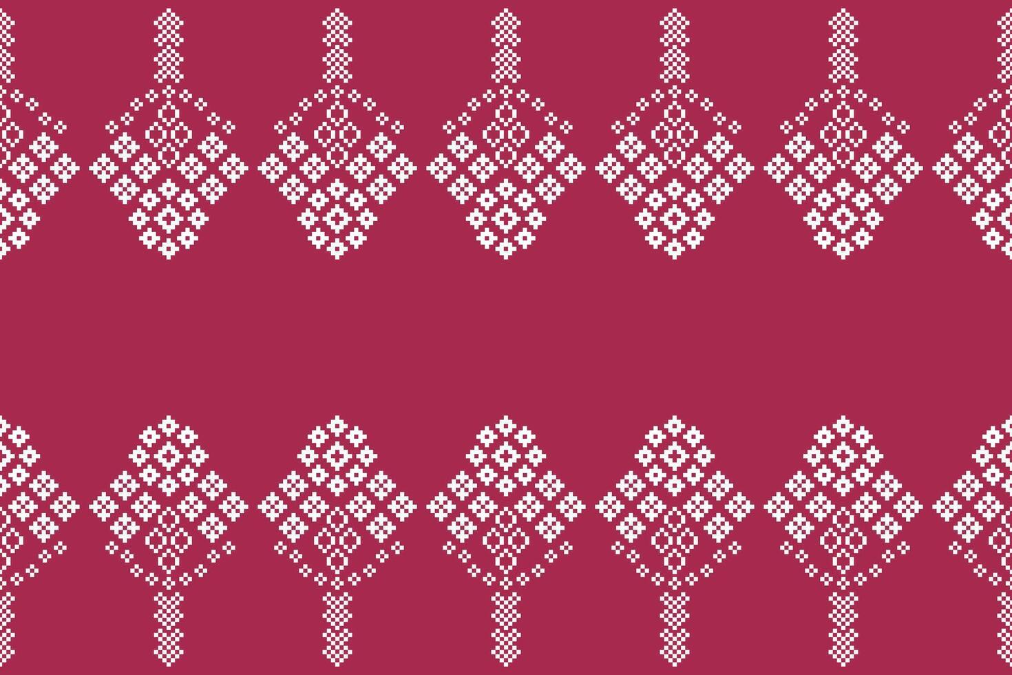Pixel art pink cute color background motif fabric pattern. vector