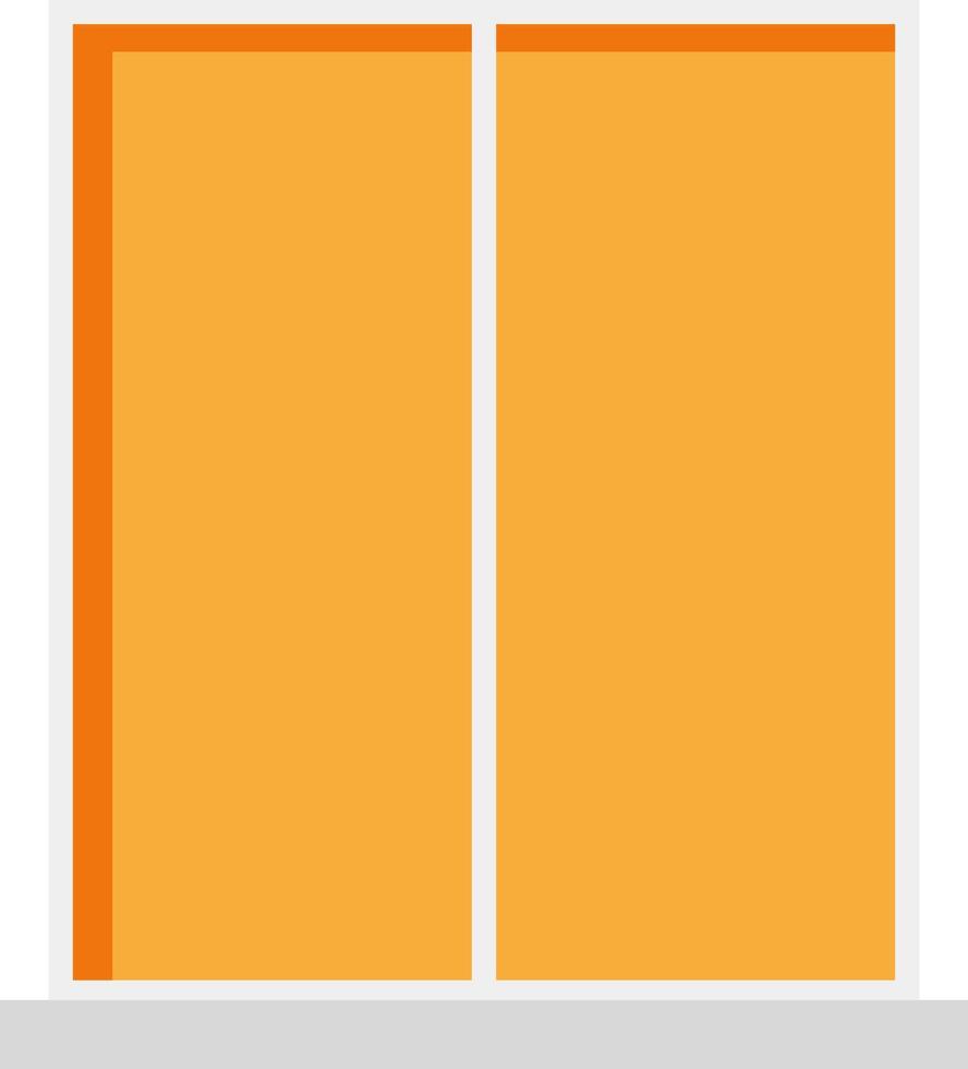 Rectangular window of the house. vector