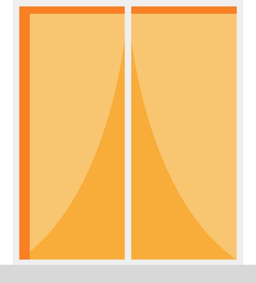 Window of a house with curtains vector