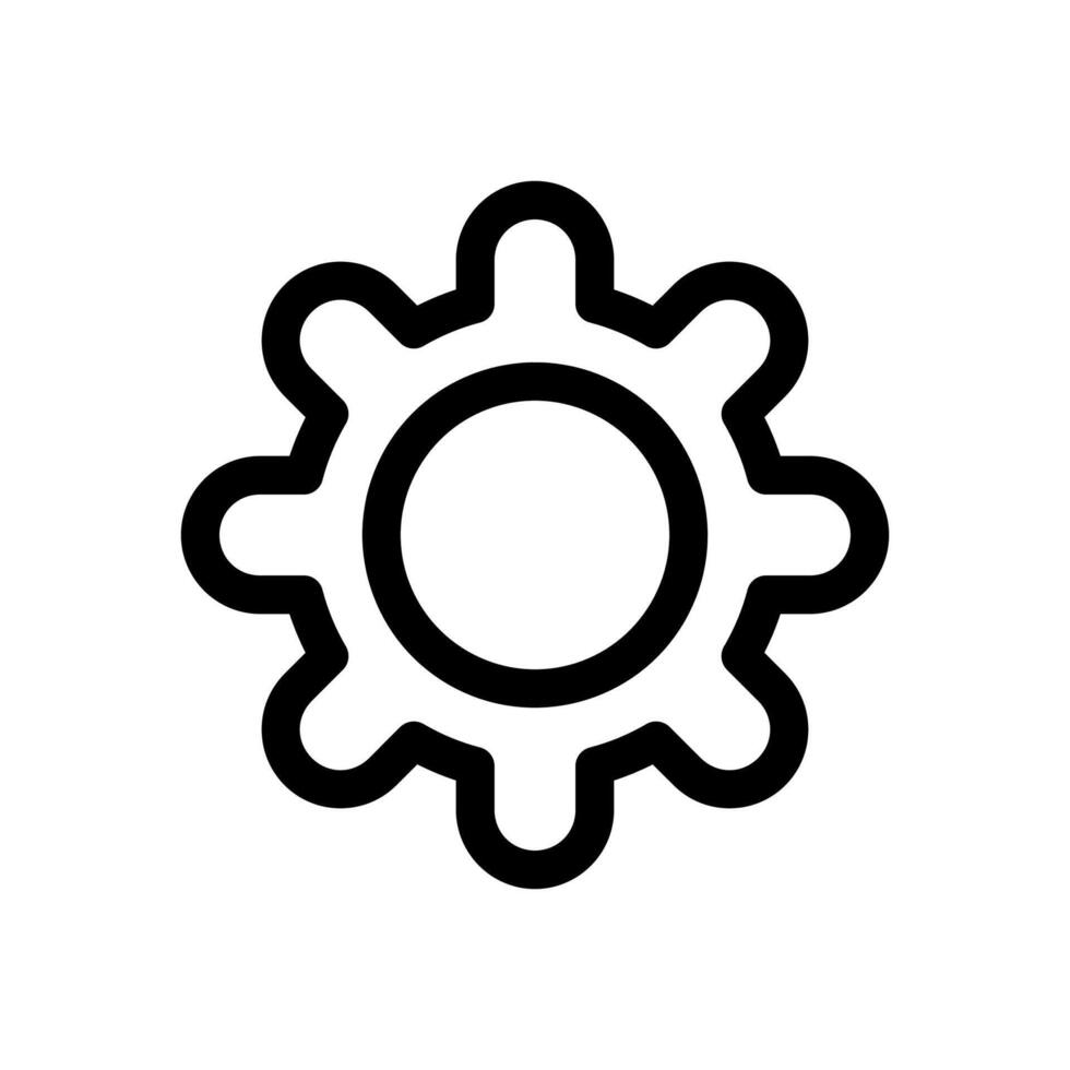Setting Icon Line Design Style vector