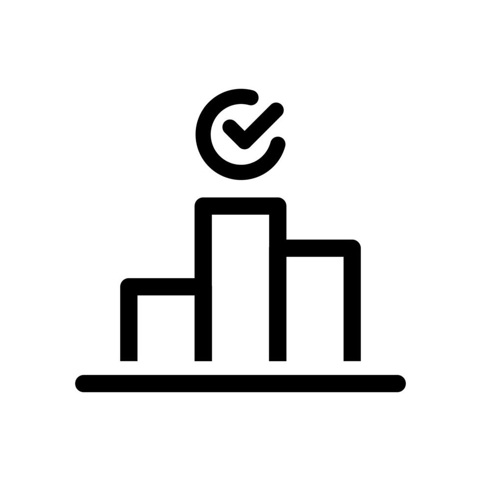 Top Position Icon Line Design Style vector