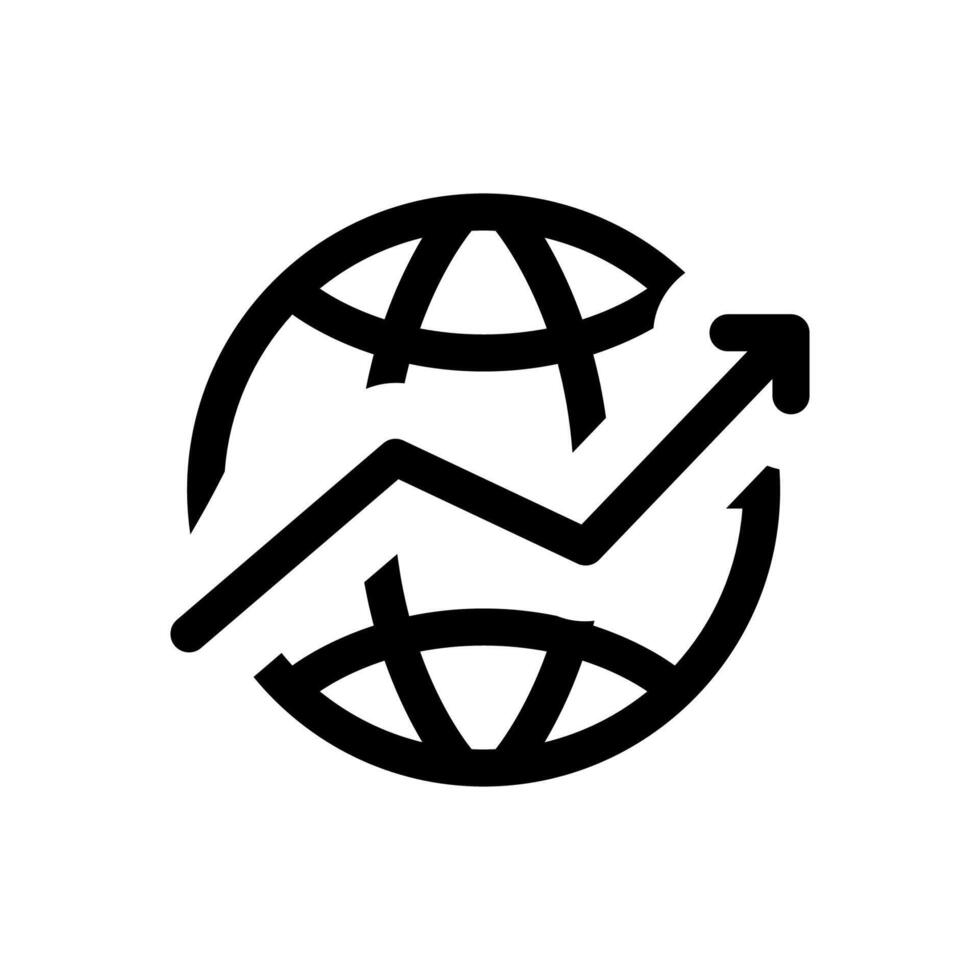 International Market Icon Line Design Style vector