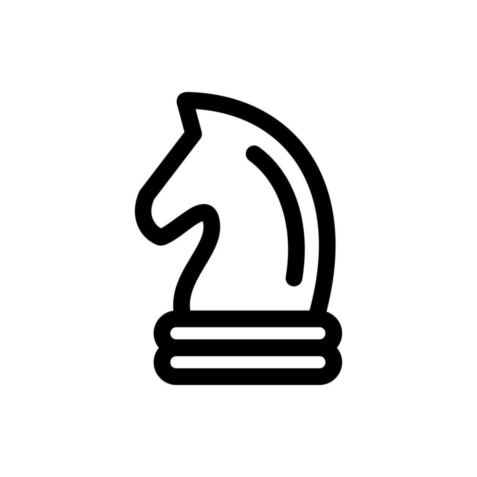 Dark Horse Icon Line Design Style vector