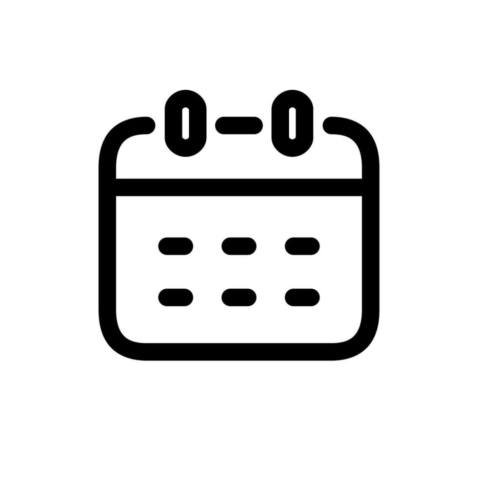 Calendar Line Design Style vector