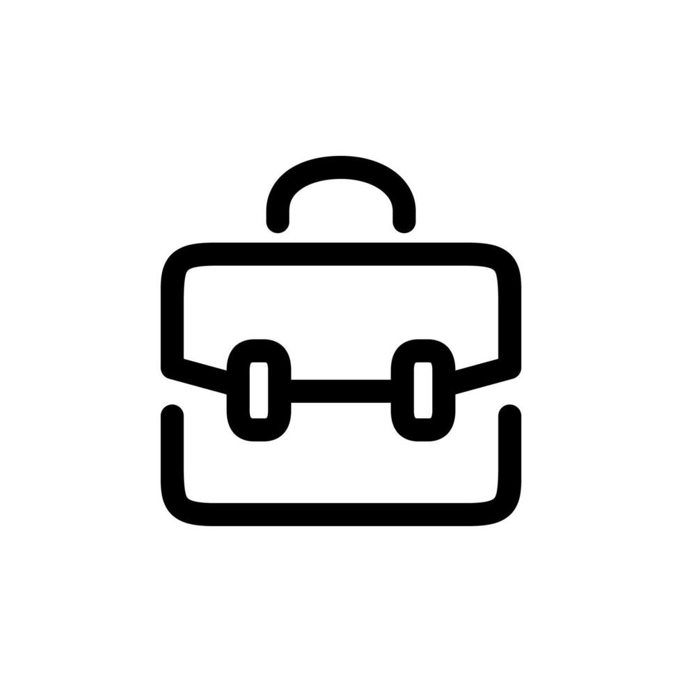 Briefcase Icon Line Design Style vector