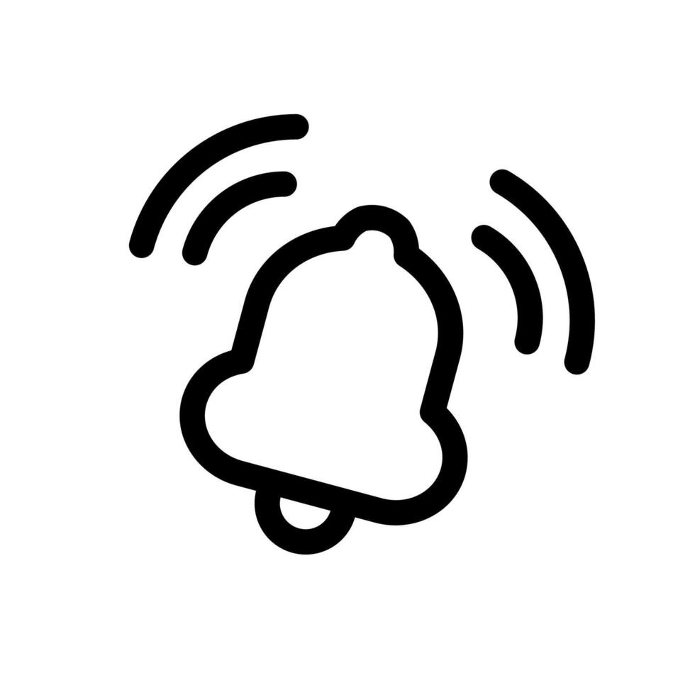 Alarm Icon Line Design Style vector